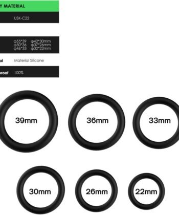 Visão alternativa de ARMONY - ANÉIS SILICONE PRETO