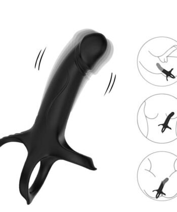 Alternative view of ARMONY - DILDO COM ANEL E CONTROLE REMOTO VIBRADOR PRETO