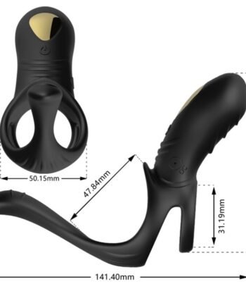 Alternative view of ARMONY - JOY JUMPER RING VIBRADOR PARA CASAIS E PLUG ANAL PRETO