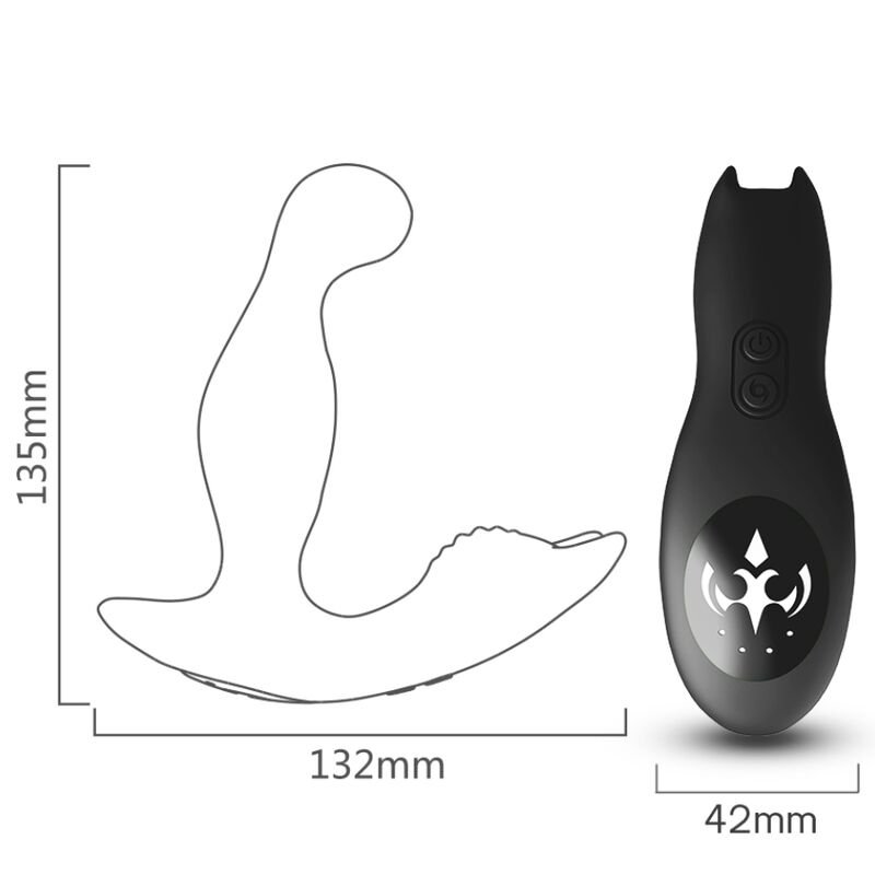 ARMONY - BAT KING VIBRADOR ANAL PRÓSTATA ROTATOR CONTROLE REMOTO PRETO - Imagem 4