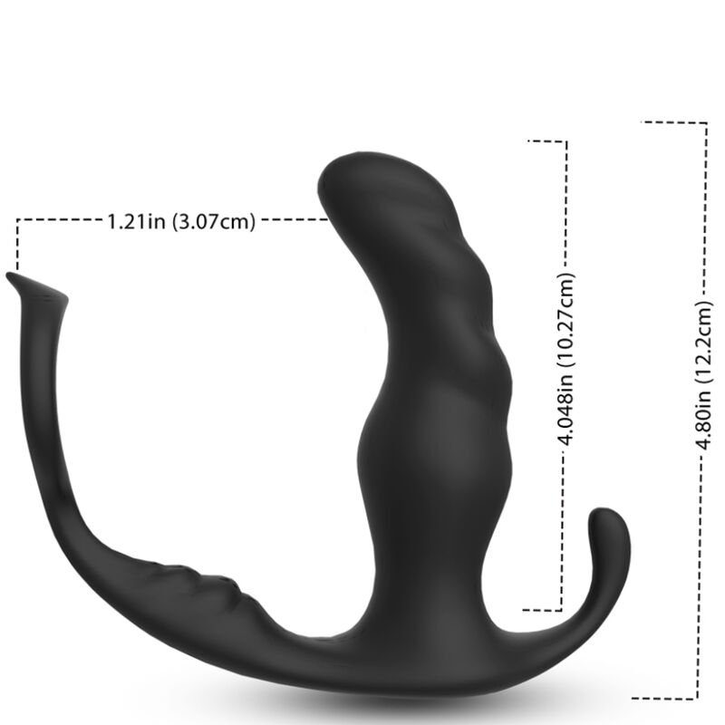 ARMONY - KNIGHT VIBRADOR ANAL PRÓSTATA E ANEL CONTROLE REMOTO PRETO - Imagem 4
