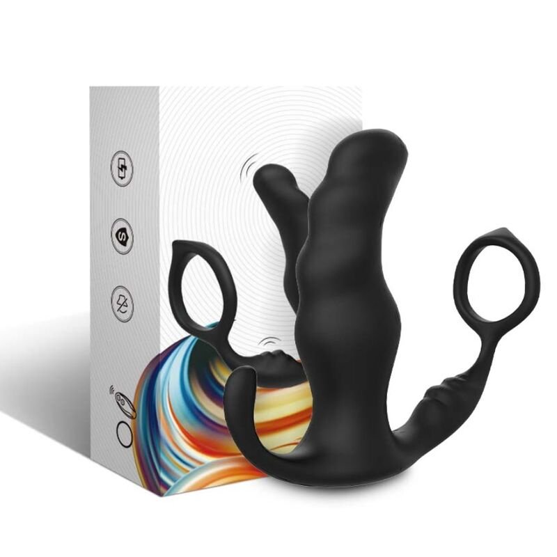 ARMONY - KNIGHT VIBRADOR ANAL PRÓSTATA E ANEL CONTROLE REMOTO PRETO - Imagem 2