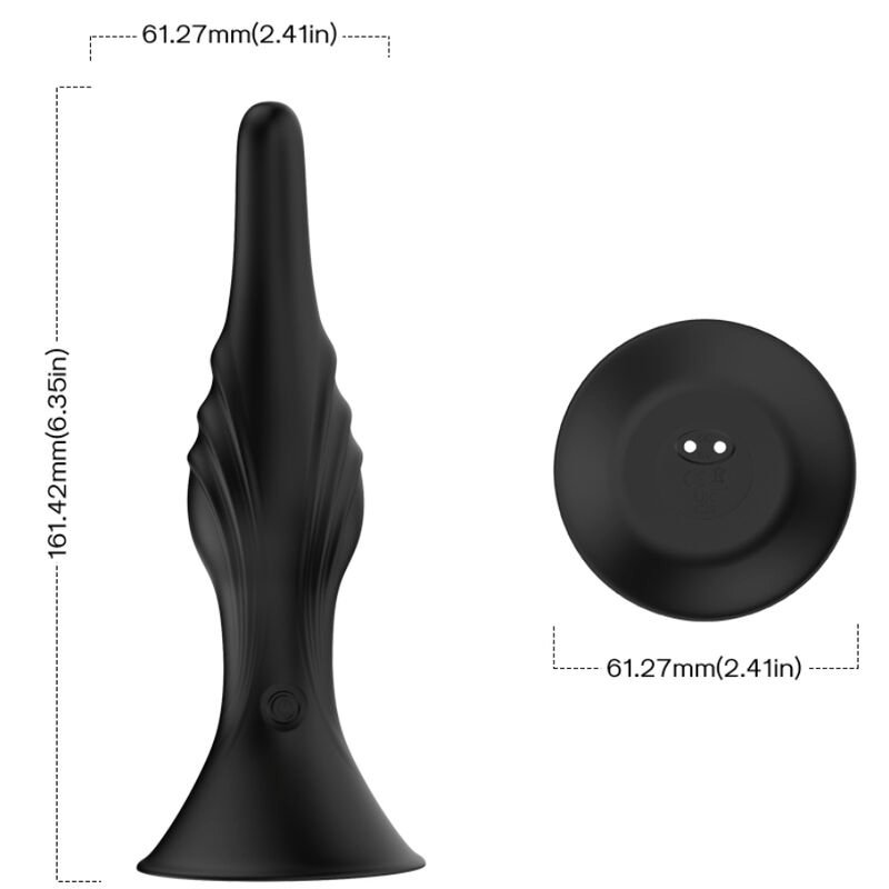 ARMONY - VIBRADOR E PLUG ANAL CONTROLE REMOTO PRETO - Imagem 4