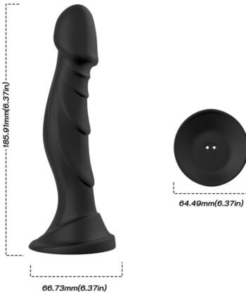 ARMONY - VIBRADOR DILDO E PLUG ANAL CONTROLE REMOTO PRETO