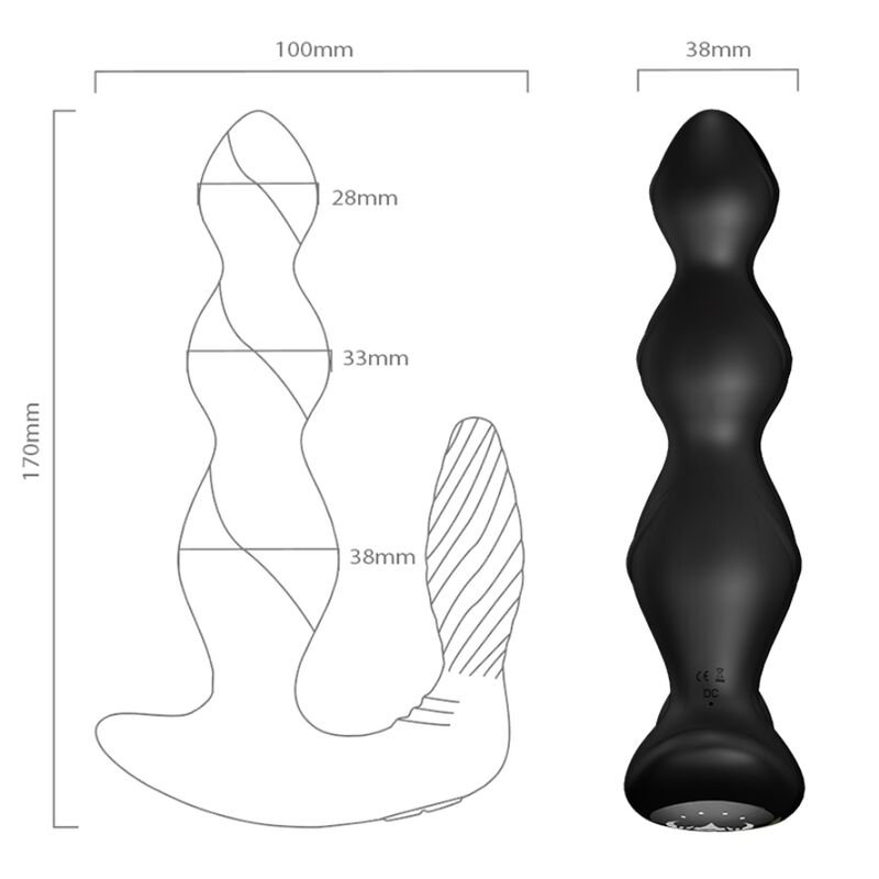 ARMONY - VIBRADOR E ESTIMULADOR MANFUN PLUG ANAL CONTROLE REMOTO PRETO - Imagem 4