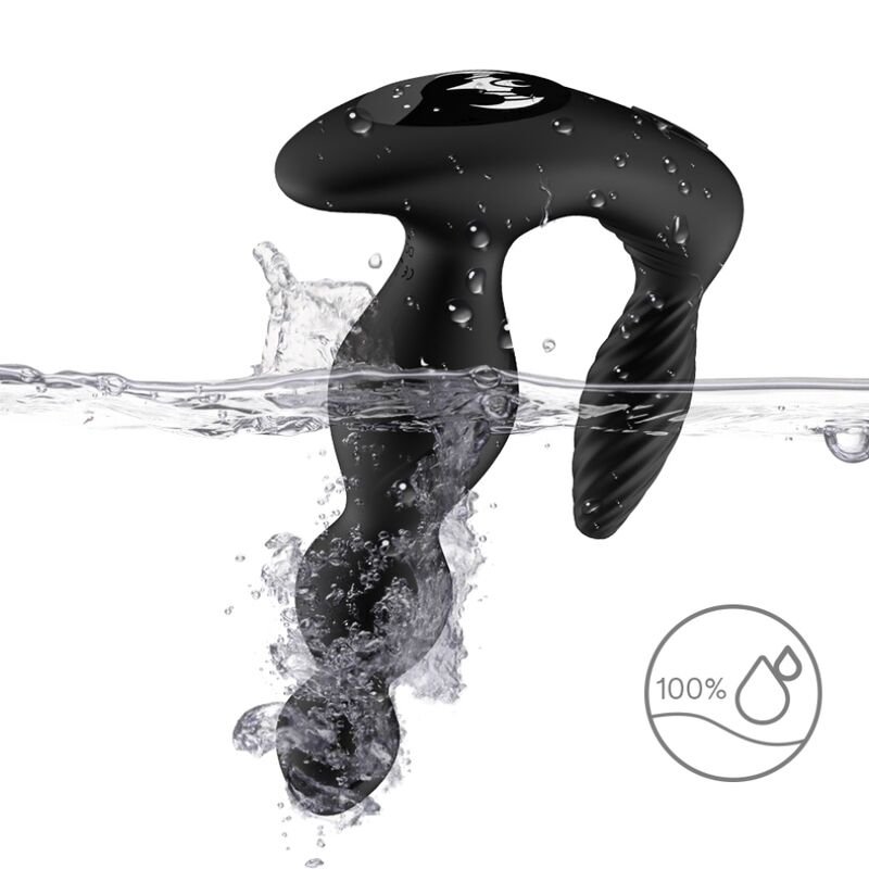 ARMONY - VIBRADOR E ESTIMULADOR MANFUN PLUG ANAL CONTROLE REMOTO PRETO - Imagem 3