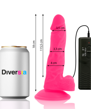 Visão alternativa de DIVERSIA - VIBRAO FLEXÍVEL DIVERSIA ROSA 18 CM -O- 4 CM