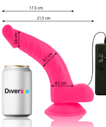 DIVERSIA - VIBRAO FLEXÍVEL DIVERSIA ROSA 21.5 CM -O- 4.5 CM