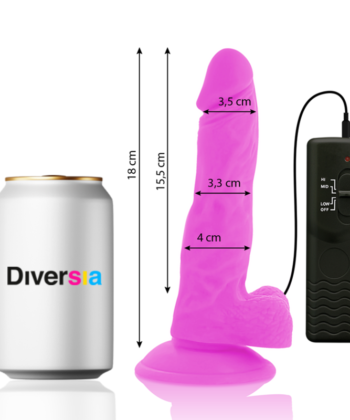 Visão alternativa de DIVERSIA - FLEXÍVEL VIBRATÓRIO ROXO 18 CM -O- 4 CM