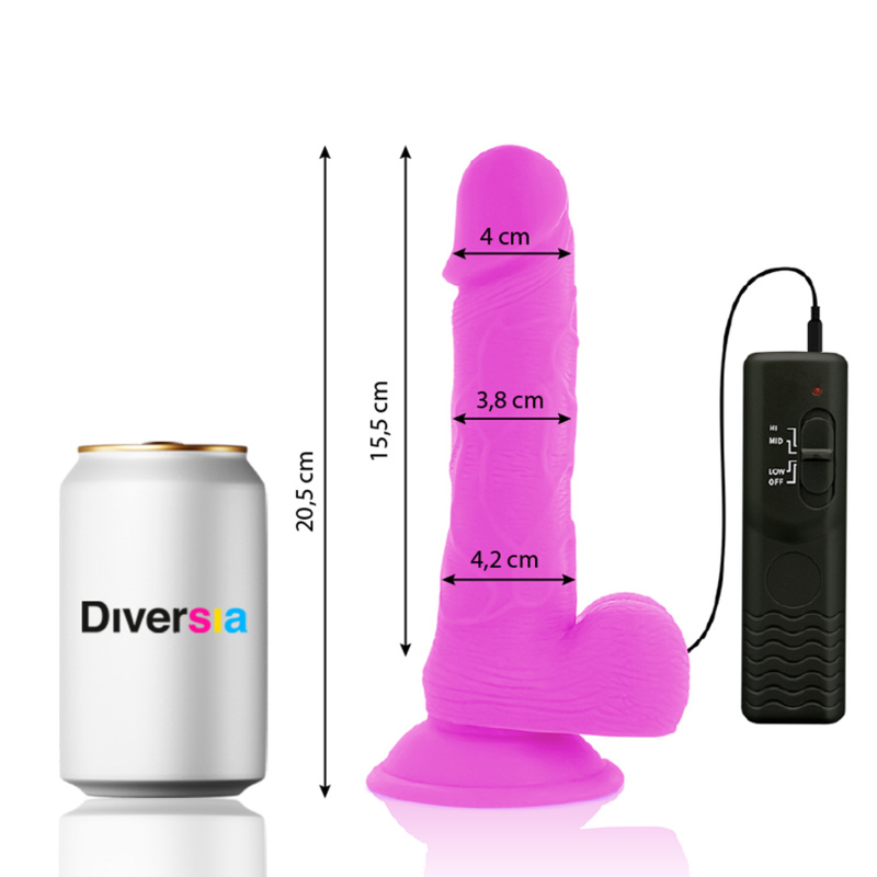 DIVERSIA - FLEXÍVEL VIBRATÓRIO ROXO 20.5 CM -O- 4.2 CM - Image 5