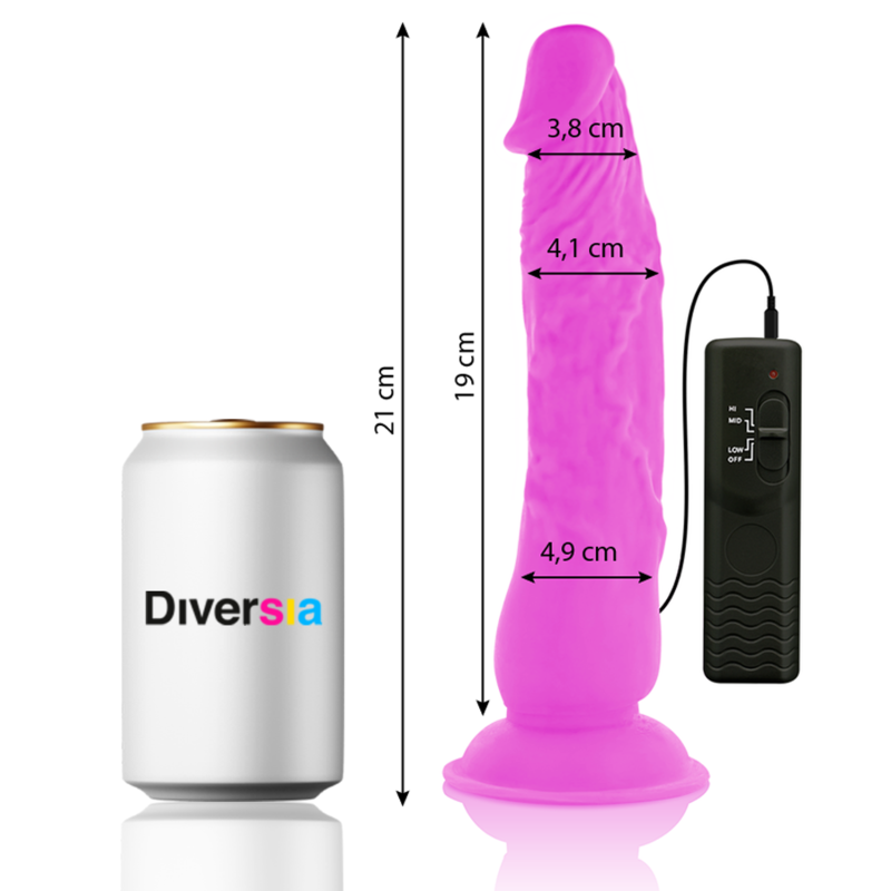 DIVERSIA - FLEXÍVEL VIBRAO VIBRANTE ROXO 21 CM -O- 4.9 CM - Image 2