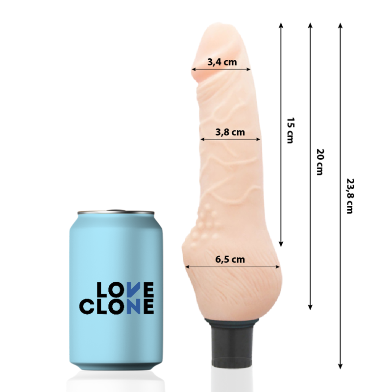 LOVECLONE - DAVEN VIBRADOR REALÍSTICO SELF LUBRICATION 23.8 CM -O- 3.8 CM - Image 3
