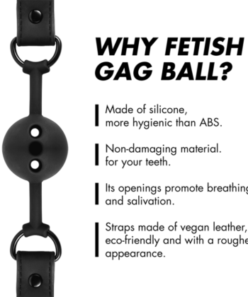 Visão alternativa de FETISH SUBMISSIVE BONDAGE - MORDAÇA DE BOLA DE SILICONE RESPIRÁVEL