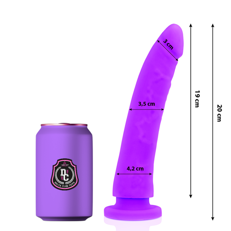 DELTA CLUB TOYS – DILDO EM SILICONE MÉDICO 20 CM LILÁS
