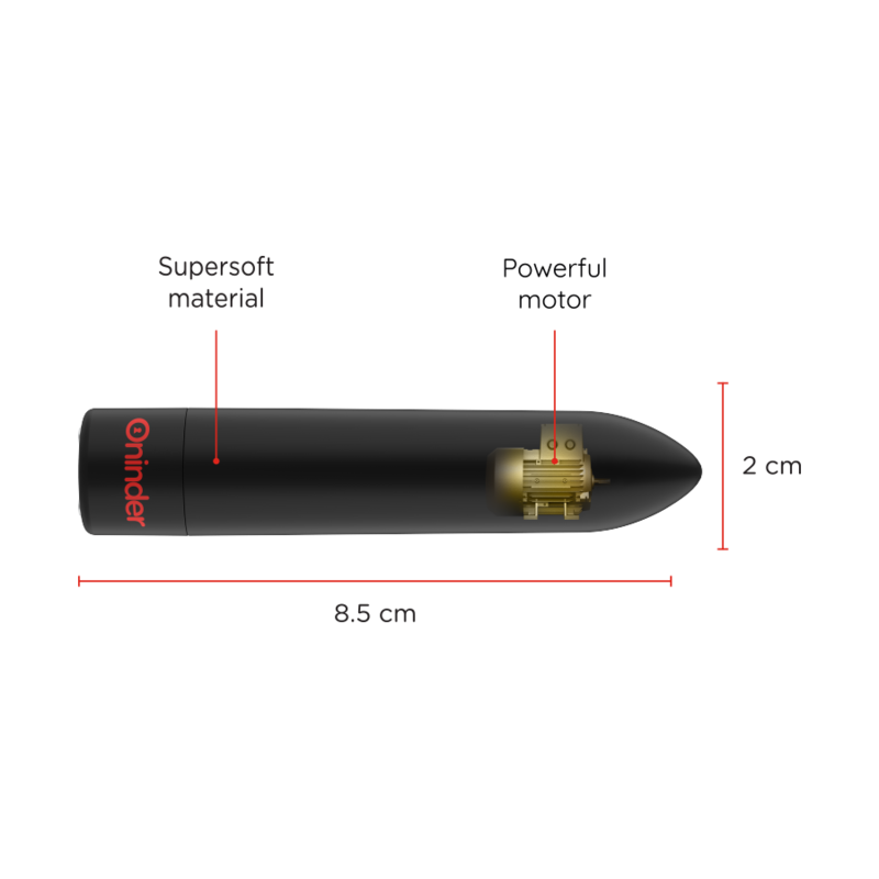ONINDER - BERLIN BULLET VIBRADOR PRETO 9 MODOS 8,5 X 2 CM - APLICATIVO GRATUITO - Imagem 3