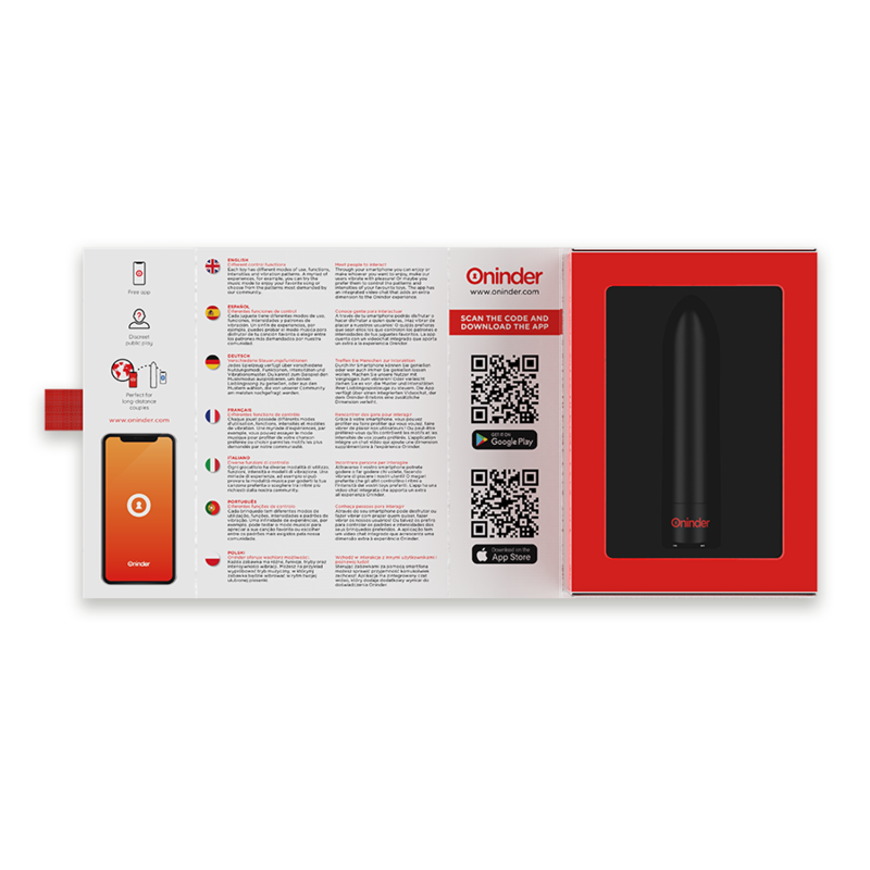 ONINDER - BERLIN BULLET VIBRADOR PRETO 9 MODOS 8,5 X 2 CM - APLICATIVO GRATUITO - Imagem 5