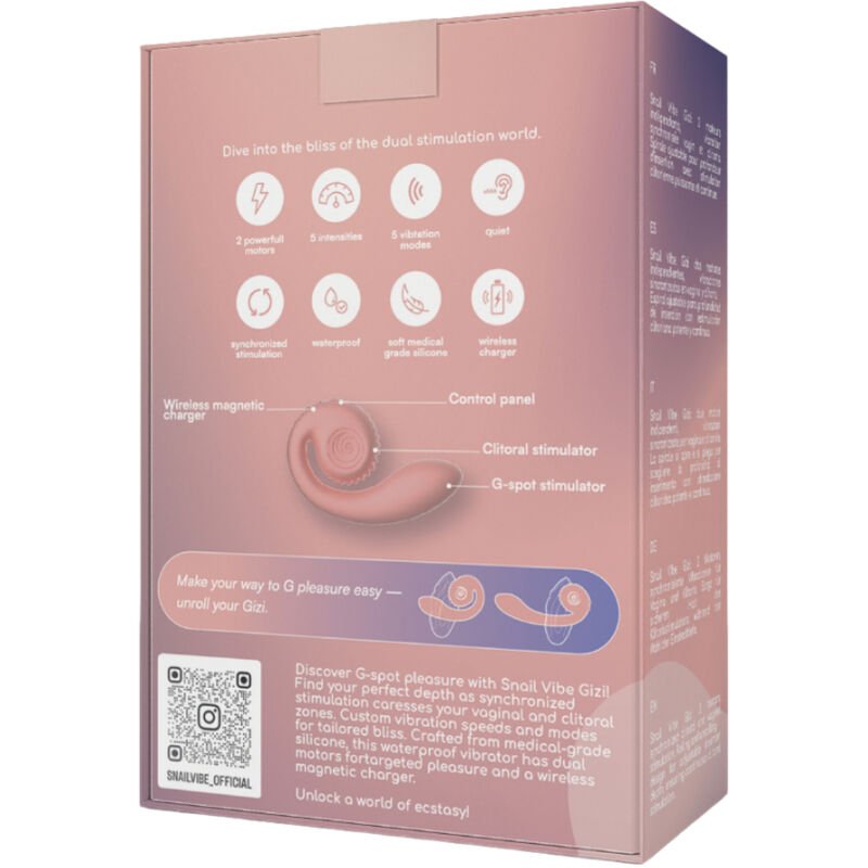 SNAIL VIBE - GIZI ESTIMULADOR DUAL ROSA - Imagem 3