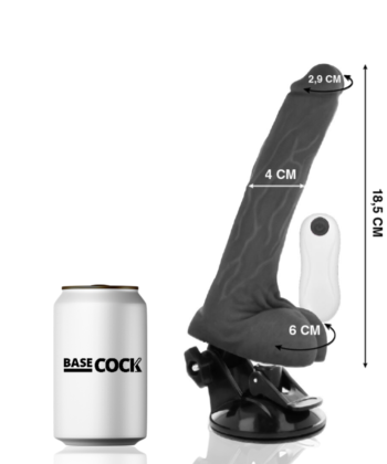Visão alternativa de BASECOCK - VIBRADOR REALÍSTICO ARTICULABLE CONTROL REMOTO NATURAL 18.5 CM -O- 4 CM