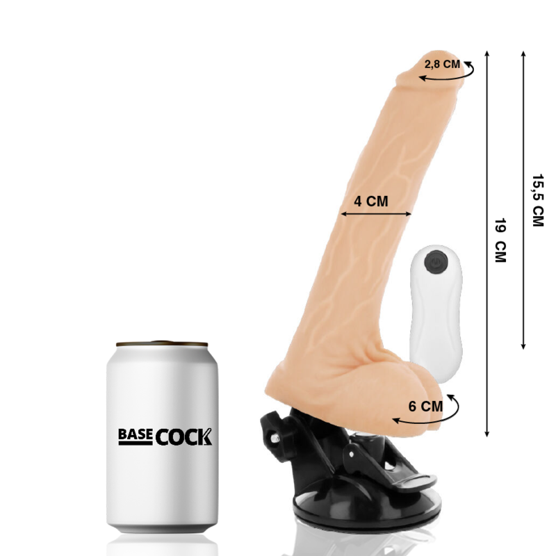 BASECOCK - VIBRADOR DE CONTROLE REMOTO NATURAL REALISTA 19 CM - Image 2
