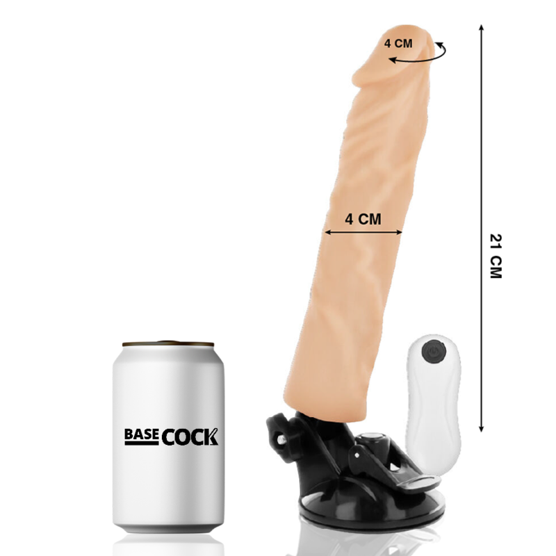 BASECOCK - VIBRADOR REALÍSTICO CONTROL REMOTO NATURAL 21 CM -O- 4 CM - Image 5