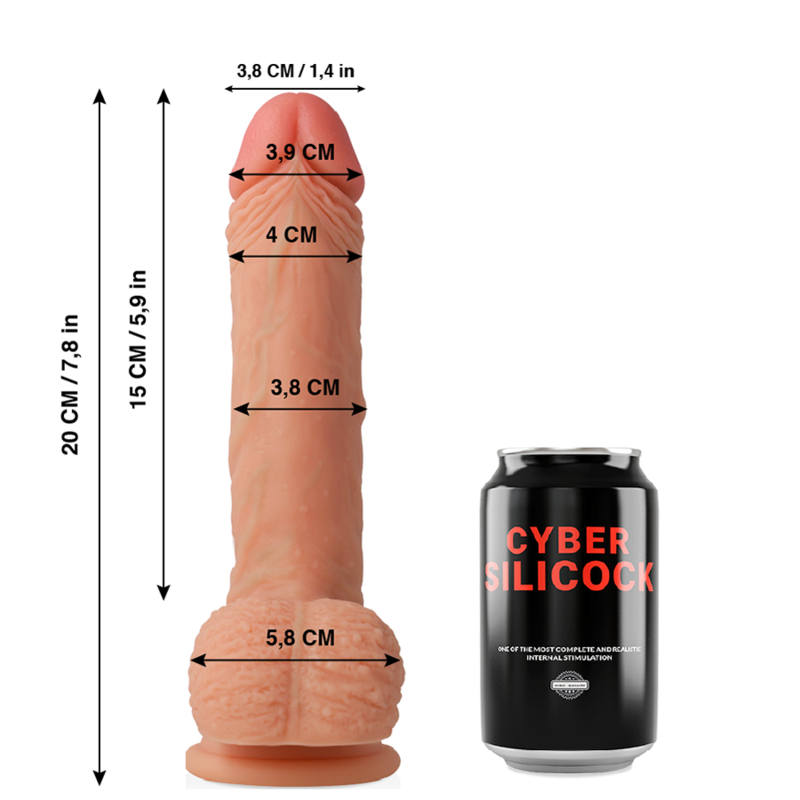 CYBER SILICOCK - SILICONE LÍQUIDO MACIO ULTRA REALÍSTICO FREEMAN 20 CM -O- 3.8 CM - Image 3