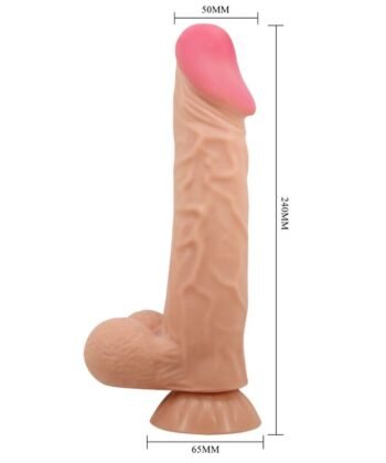 Visão alternativa de PRETTY LOVE - SÉRIE SLIDING SKIN DILDO REALÍSTICO COM VENTOSA DESLIZANTE PELE CONTROLO REMOTO CARNE 24 CM