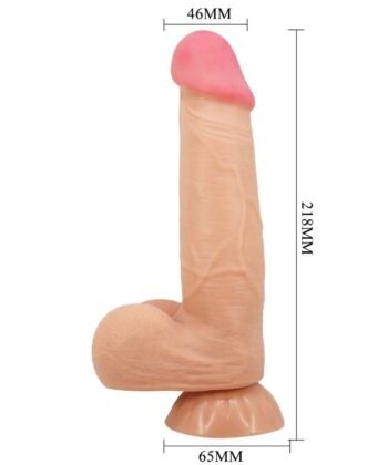 Visão alternativa de PRETTY LOVE - SÉRIE SLIDING SKIN DILDO REALÍSTICO COM VENTOSA DESLIZANTE PELE CONTROLO REMOTO CARNE 21,8 CM