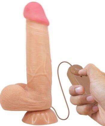 PRETTY LOVE - SÉRIE SLIDING SKIN DILDO REALÍSTICO COM VENTOSA DESLIZANTE PELE CONTROLO REMOTO CARNE 21,8 CM