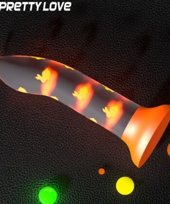 Visão alternativa de PRETTY LOVE - DILDO MÁGICO NIGHTFALL SEM VIBRAÇÃO LUMINOSO LARANJA