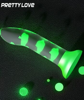 Visão alternativa de PRETTY LOVE - DILDO MÁGICO NIGHTFALL SEM VIBRAÇÃO VERDE LUMINOSO