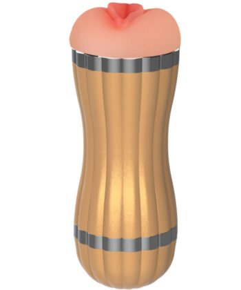 ARMONY - BEVIS DUPLO MASTURBADOR VAGINAL E BOCAL SEM VIBRAÇÃO DOURADO