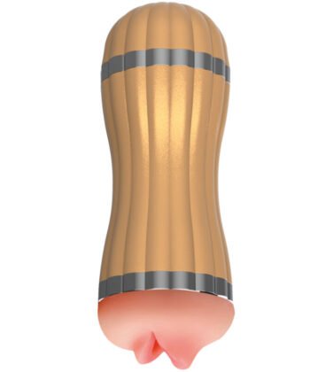 Visão alternativa de ARMONY - BEVIS DUPLO MASTURBADOR VAGINAL E BOCAL SEM VIBRAÇÃO DOURADO
