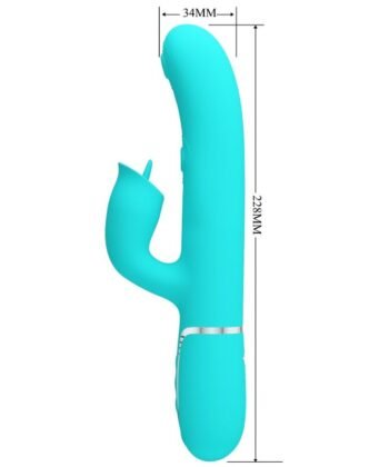 BONITO AMOR - VIBRADOR DE COELHO COM LAMBIDA AQUA VERDE - Imagem 3