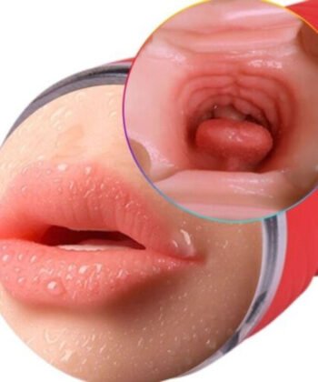 ARMONY - MASTURBADOR DUPLO VAGINA E BOCA VERMELHA
