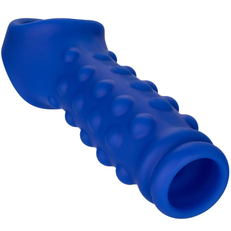 CALEXOTICS - ADMIRAL CAPA PARA PÊNIS COM FRISAS SILICONE LÍQUIDO AZUL - Imagem 4
