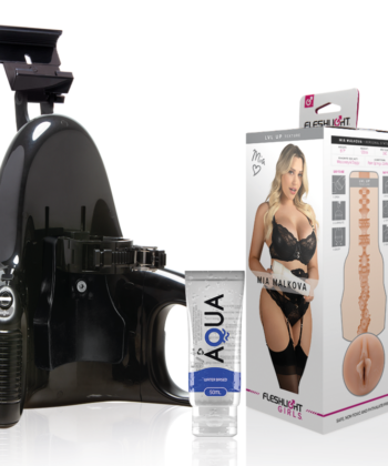 FLESHLIGHT - MIA MALKOVA VAGINA LVL UP + LANÇAMENTO UNIVERSAL + LUBRIFICANTE AQUA QUALITY 50 ML