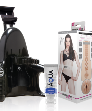 FLESHLIGHT - VAGINA STOYA DESTROYA + LANÇAMENTO UNIVERSAL + LUBRIFICANTE AQUA QUALITY 50 ML