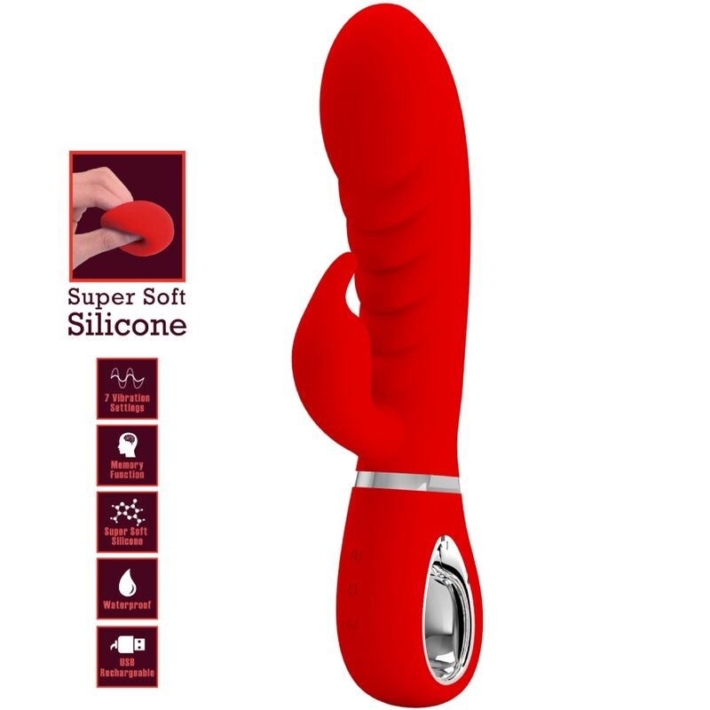 PRETTY LOVE - VIBRADOR PRESCOTT MULTIFUNO G-SPOT VERMELHO - Imagem 5