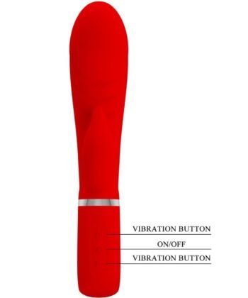 PRETTY LOVE - VIBRADOR PRESCOTT MULTIFUNO G-SPOT VERMELHO