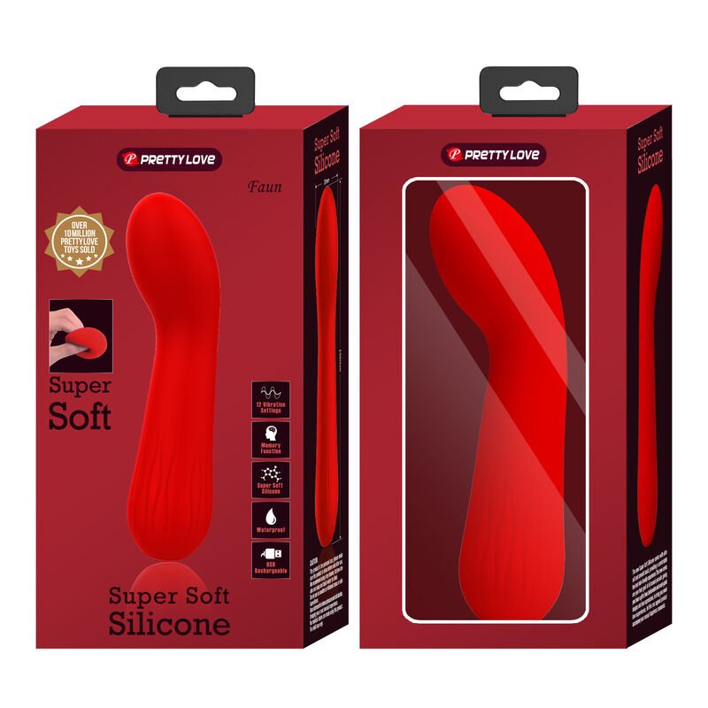 PRETTY LOVE - VIBRADOR RECARREGVEL FAUN VERMELHO - Imagem 4