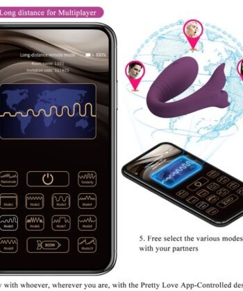 Visão alternativa de PRETTY LOVE - JAYLEEN VIBRADOR APP CONTROLE REMOTO ROXO