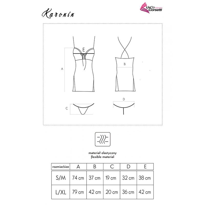 LIVCO CORSETTI FASHION - KARONIN LC 90628 FALDA + PANTY NEGRO - Image 2