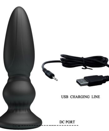 MR PLAY - PLUGUE ANAL DE COMANDO À DISTÂNCIA VIBRADOR PODEROSO PRETO - Imagem 4