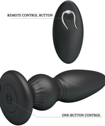 MR PLAY - PLUGUE ANAL DE CONTROLE REMOTO VIBRADOR PODEROSO PRETO