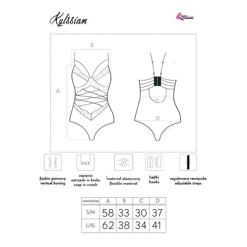 LIVCO CORSETTI FASHION - KYLSSIAM LC 90613 BODY NEGRO - Imagem 3