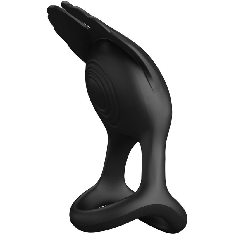 PRETTY LOVE - SILAS ANEL PARA PÊNIS VIBRANTE 7 VIBRAÇÕES SILICONE PRETO - Imagem 2