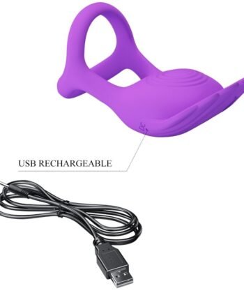 Visão alternativa de PRETTY LOVE - SILAS ANEL PARA PÊNIS VIBRANTE 7 VIBRAÇÕES SILICONE ROXO