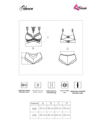 Alternative view of LIVCO CORSETTI FASHION - PALMENOM LC 90614 SUJETADOR + PANTY NEGRO