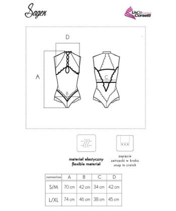 Visão alternativa de LIVCO CORSETTI FASHION - SAGEN LC 90694 BODY NEGRO