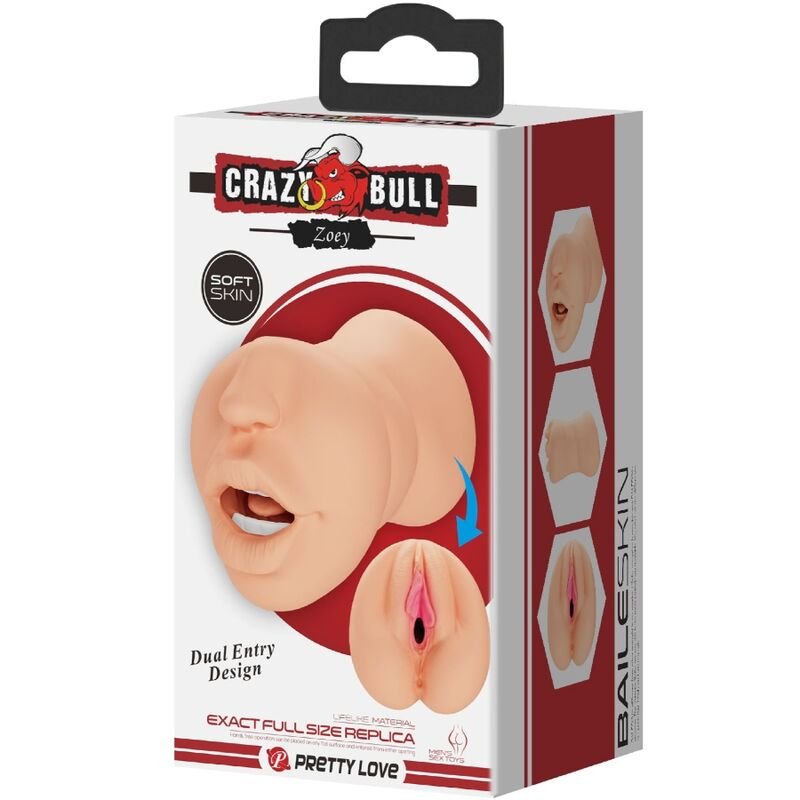 CRAZY BULL - ZOEY MASTUBADOR EM FORMA DE VAGINA DUPLA ENTRADA - Imagem 5
